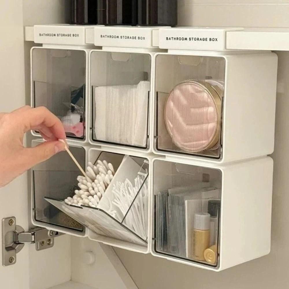 Hanging/Hook Style Drawer Style Storage Box Plastic Makeup Storage Container for Cotton Pad