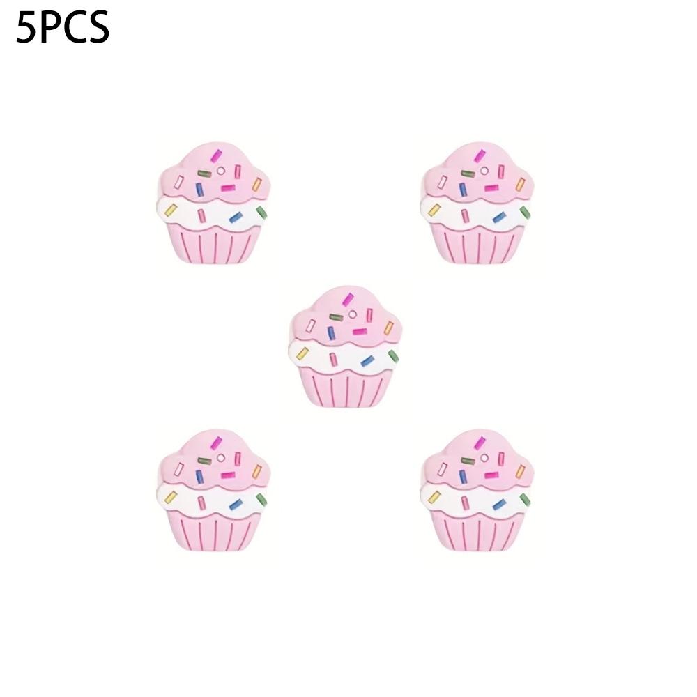 

5/25PCS cake series silicone bead set, perfect for DIY handmade crafts such as keychains, necklaces, bracelets, etc