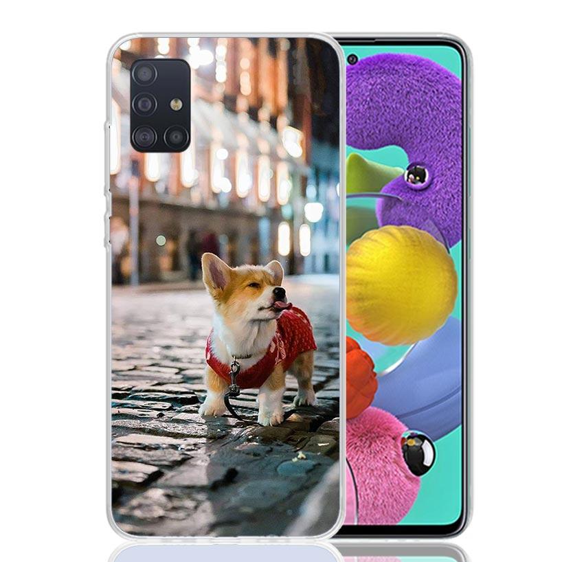 Cute Lovely Corgi Dogs Phone Case For Samsung Galaxy A52 A42 A32 A22 A12 A51 A50S A40 A30S A20E A10S A41 A31 A21S A11 A72 A71 A7