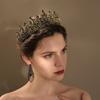 Bride Hair Accessories Wedding Photo Crown Retro Black Crystal Jewelry Birthday Headwear Alloy Rhinestones