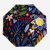 1pc Floral Pattern Automatic Folding Umbrella - 8-Rib Iron Frame,  Portable Sunshade with Plastic Handle yy250731285