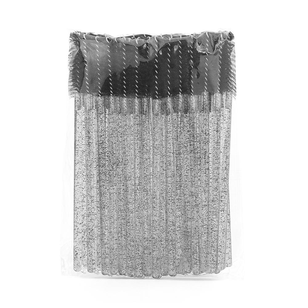 ANNAFRIS 1Pack 50Pcs Disposable Eyelash Brush Soft Head Crystal Eyebrow Brush Lash Extension Brush Mascara Wand Makeup Tool