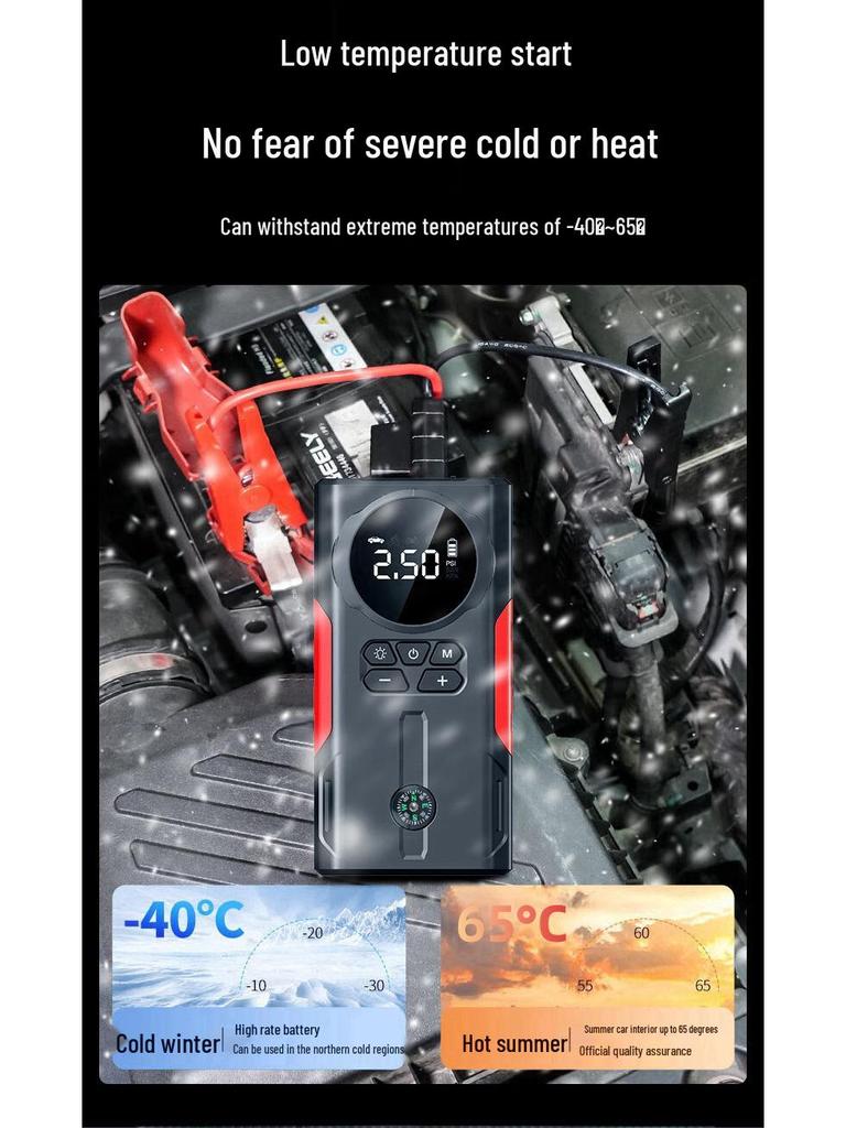 12V All-in-One Car Jump Starter & Air Pump Power Bank