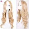 Peruca Sintética Longa Solta Ondulada Frente Cacheada Perucas de Cabelo Natural Completo Mulheres