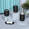 4/6pcs New Bathroom Set Soap Dispenser Toothbrush Holder Toilet Brush Trash Can Soap Dish Bathroom Practical Accessories