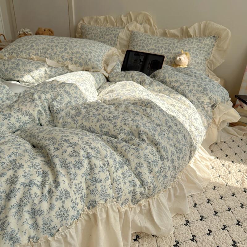 Lace Double-Layer Gauze Bedding Set