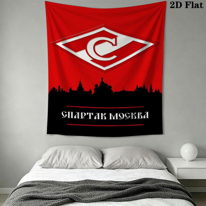 Spartak Moscow Fight Wall Hanging Printed Fabric Blanket Decorative Tapestries for Bedroom Living Room Home Decor