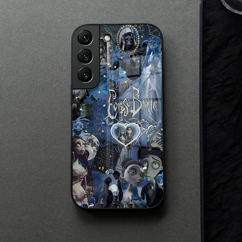 Corpse Bride Phone Case Glass For Samsung Galaxy S21 S25 S22 S20 S24 S23 Ultra Fe Plus A16 A34 A54 A24 Coque