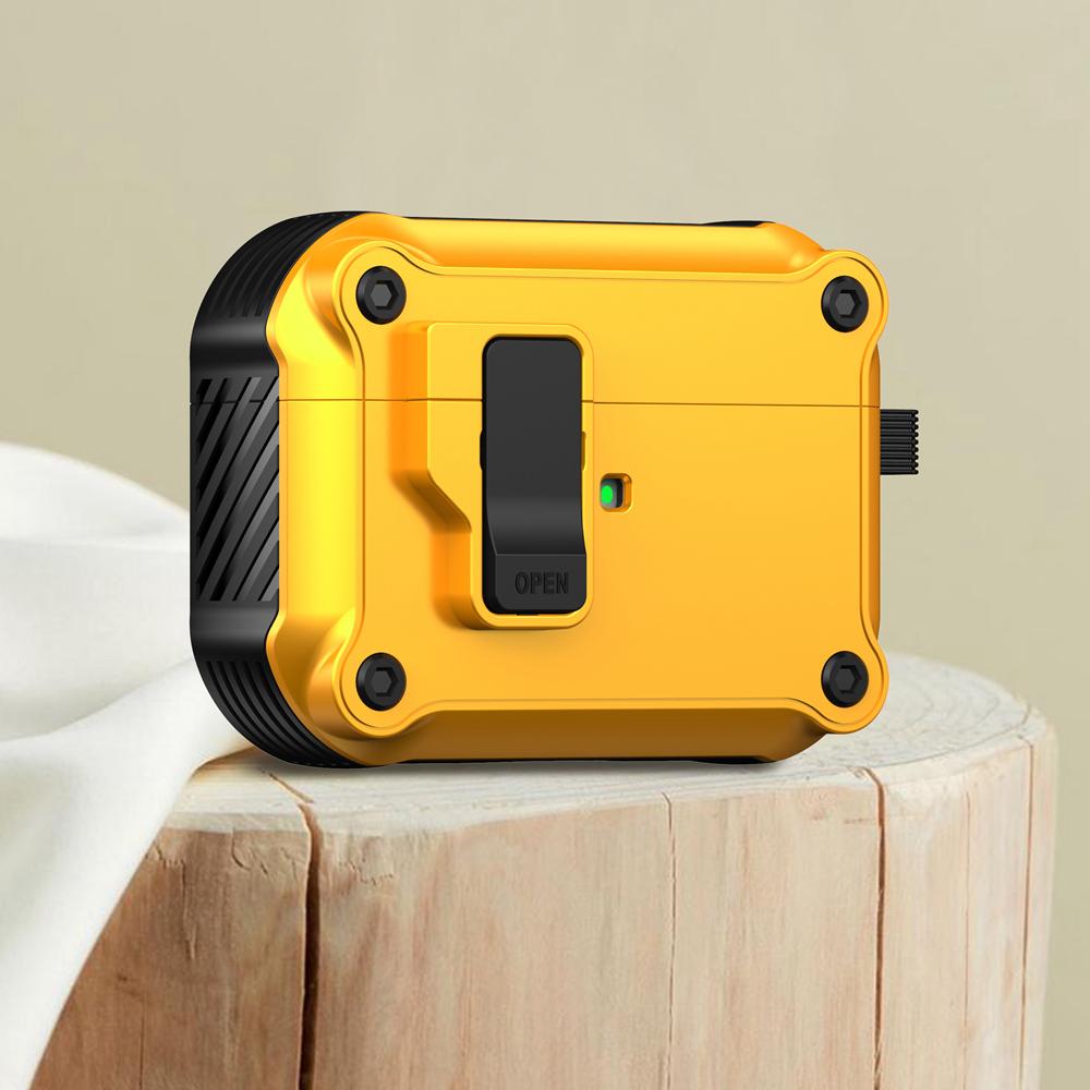 KEYSION Bluetooth Earphone Case for Apple AirPods Pro 2 1 With Switch and Hook Silicone+PC Shockproof Cover for AirPods 3 2 1