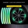20pcs Decorative Stripe Decal Sticker Vehicle Tire Rims Night Safety Warning Sticker Car Wheel Hub Reflective Sticker