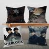 S-Sherlock Holmes Detective Series Pillow Cover Sofa Cushion Cover Home Room Decoration Children Gift
