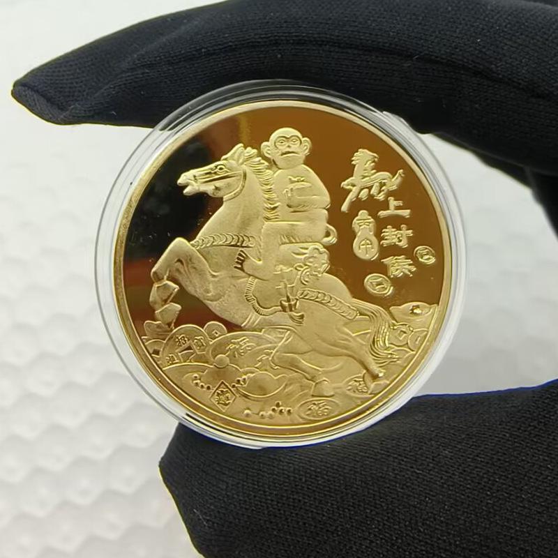 40mm Čínské mince Šťastné zvíře Kůň Sběratelské mince Kovová sbírka 2026 Novoroční suvenýr