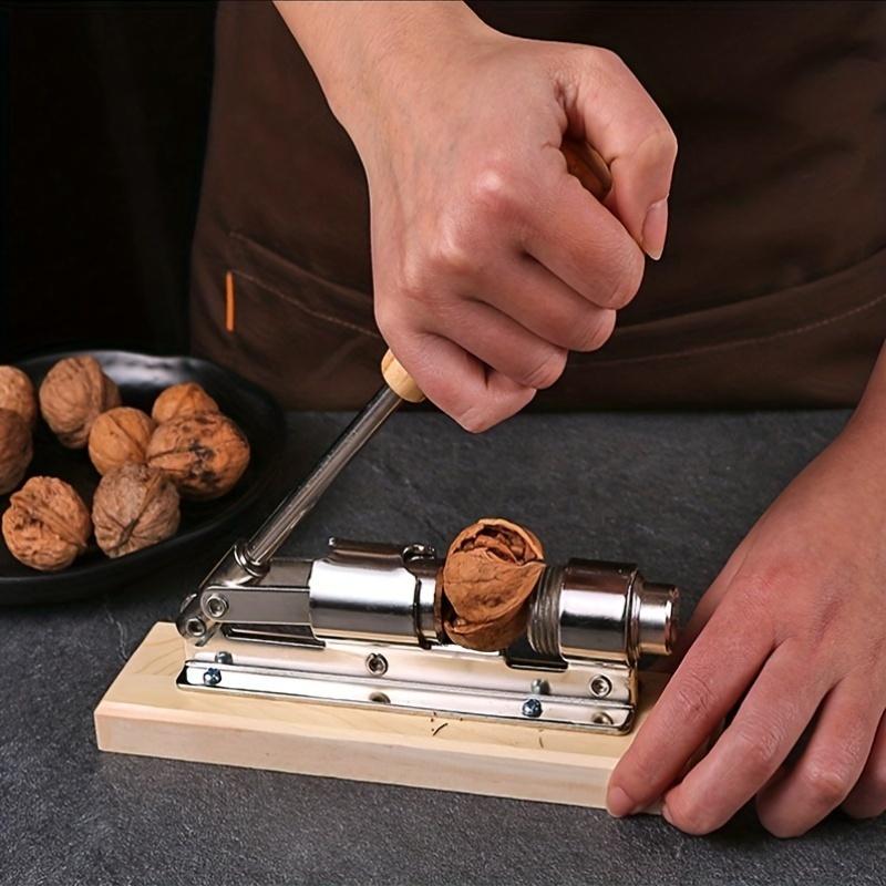 Heavy Duty Stainless Steel Nut Cracker with Efficient Lever Mechanism Powerful Crushing Mechanism for Walnuts,Hazelnuts,Almonds,Christmas Gifts