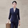 Women's New Chinese Style Collarless Professional Suit Set