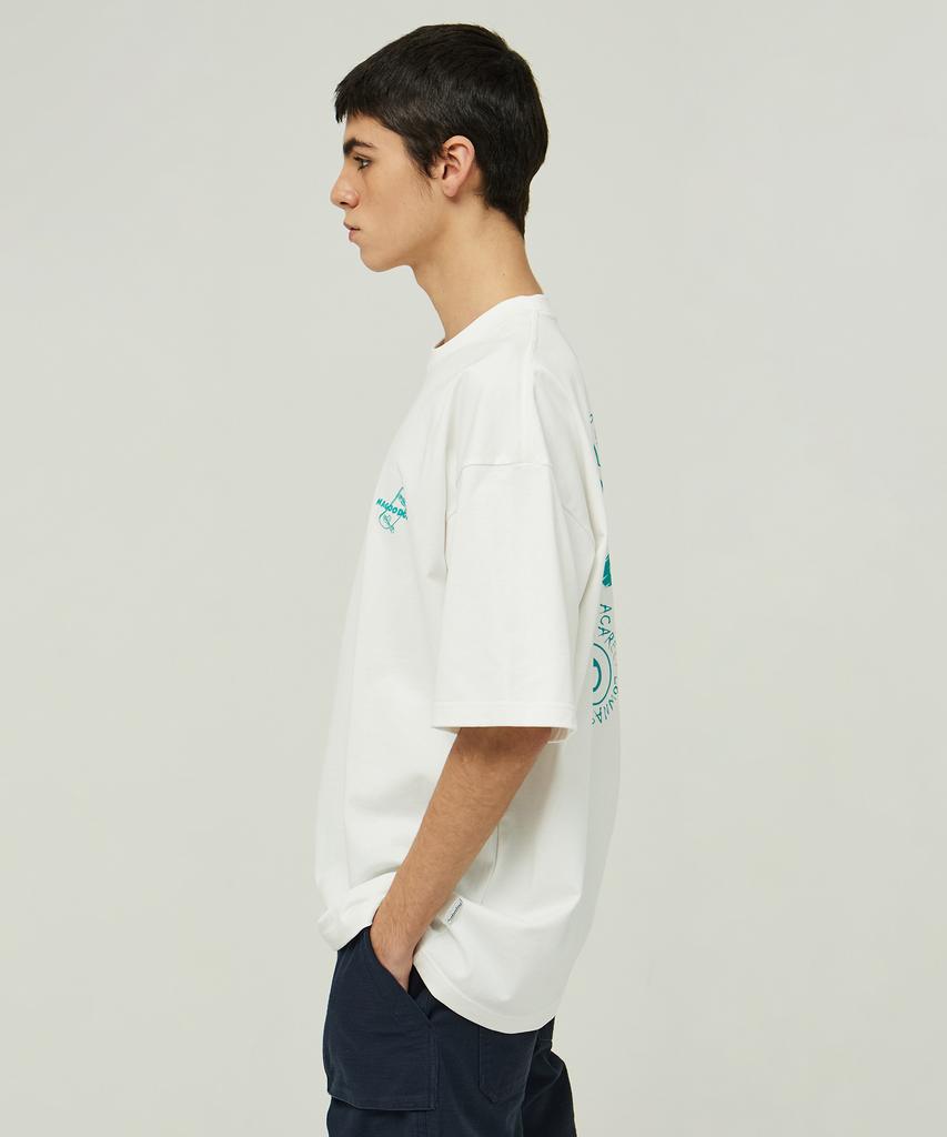 MAGOODGAN Swagver 3578 Skateboard Oversized Off-White Short Sleeve Tee