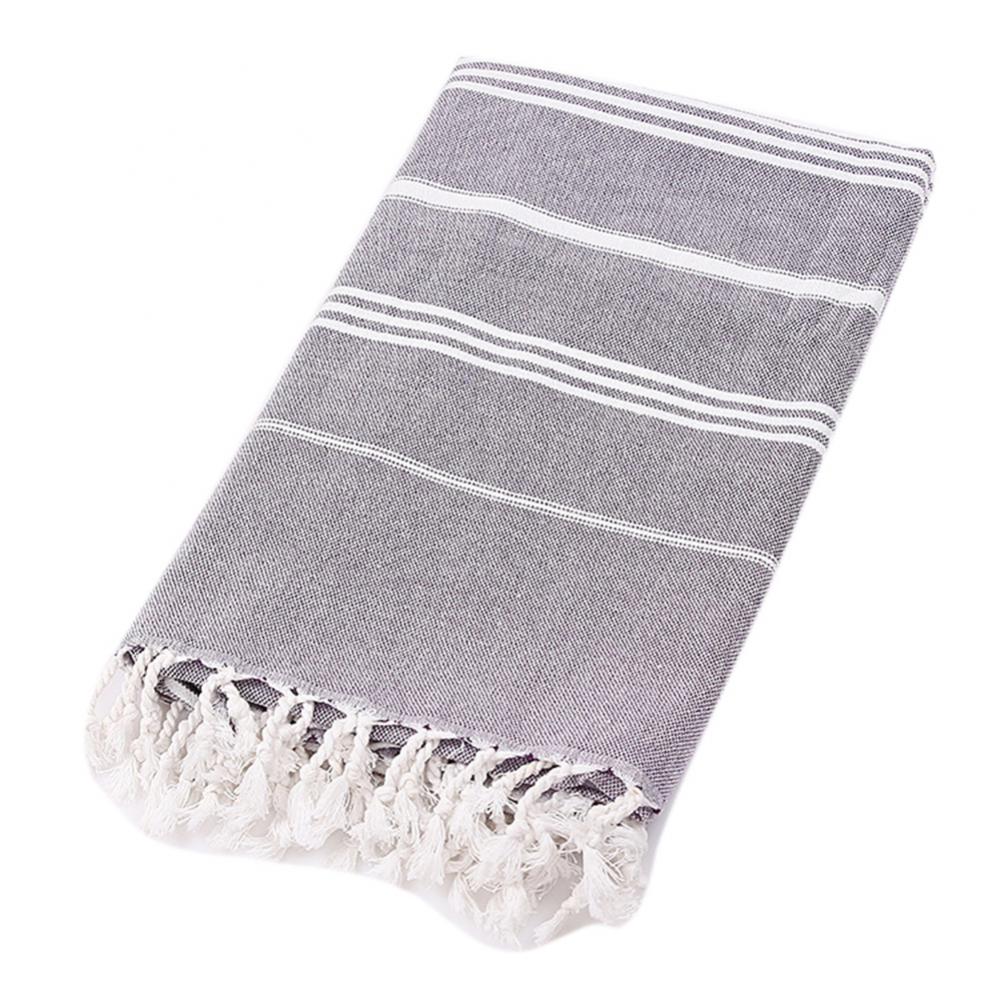 Turkish Tassel Bath Towel Soft Terry Cloth Striped Adult Beach Towels Travel Camping Shawl Sunscreen Tassel Tapestry 100x180cm
