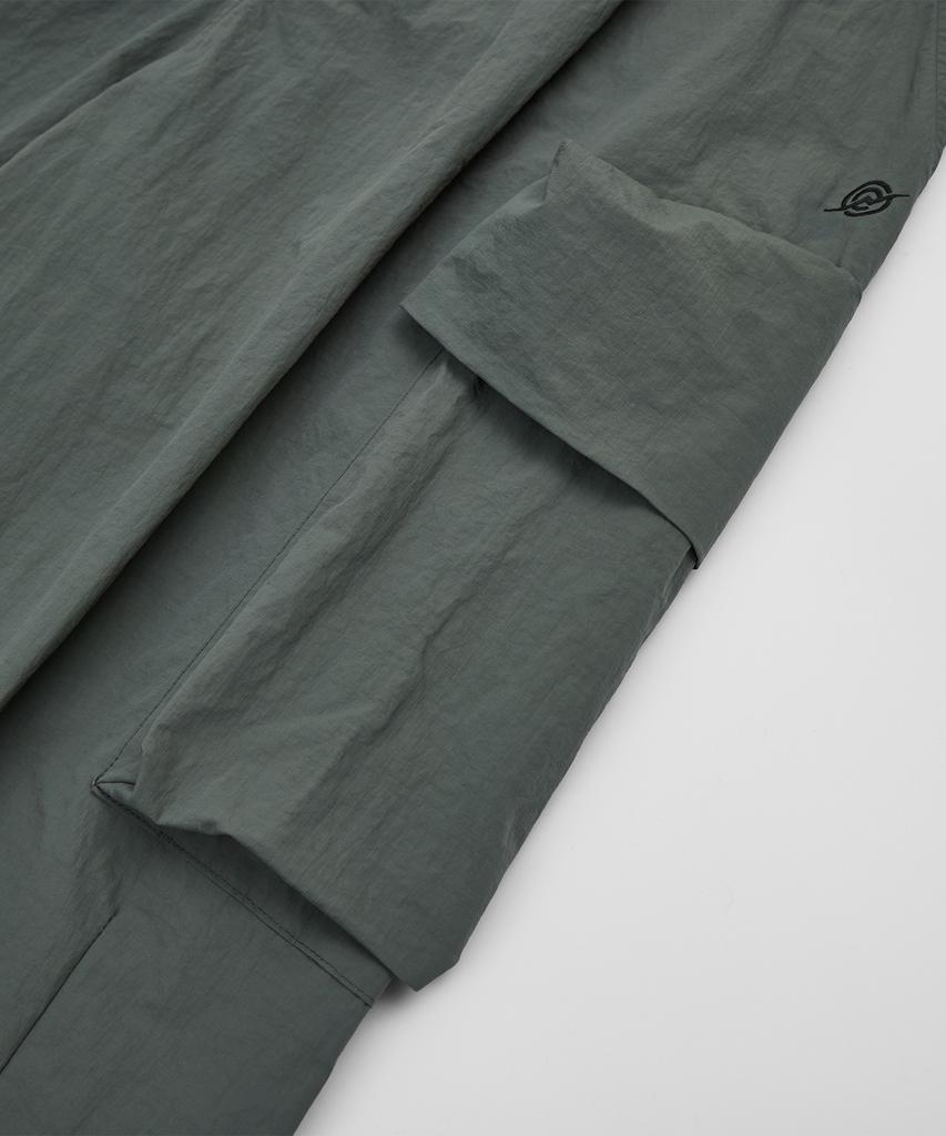 Kallapataleu Nylon Ankle Zipped Cargo Pants - Khaki