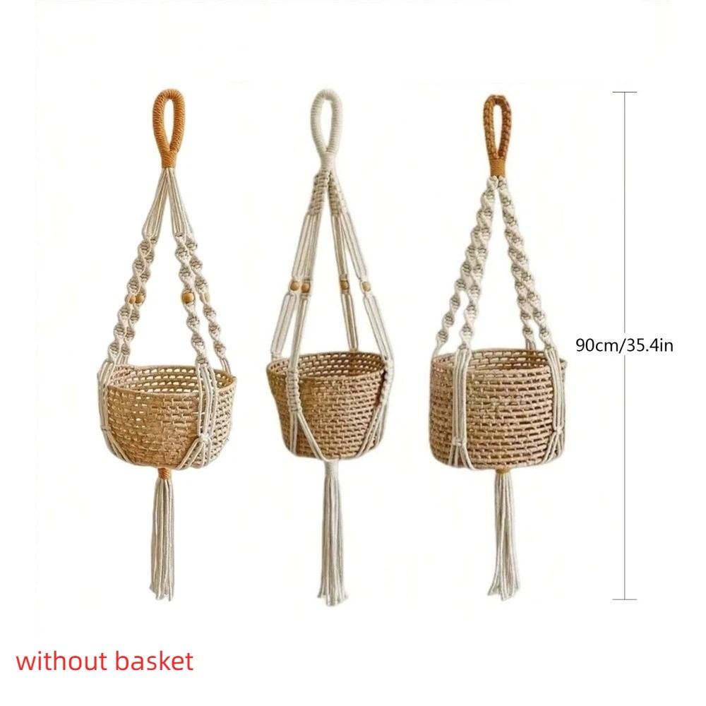 With Handmade Tassels Macrame Plant Hanger Net Wall Hanging Plant Pot Holder Flower Pots  Indoor