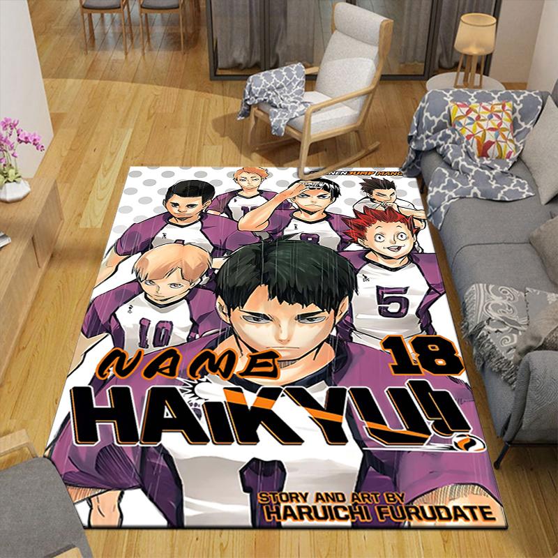 Custom 1Pc Haikyuu Team Spirit Rug Office Carpet Indoor Outdoor Entrance Doormat Nonslip Soft And Comfortable Living Room D291589