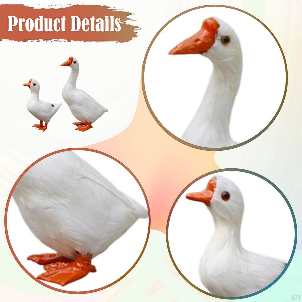 Statue Decoration Cute Showpiece Simulation Sculpture Animal Figurine for Outdoor Indoor Porch Farm