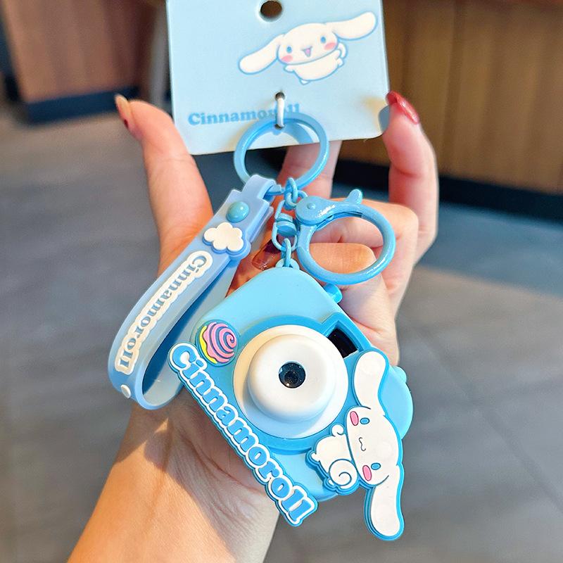 Projection Camera Keychain Cute And Cute Big-Eared Dog Kulomi Cartoon Pendant