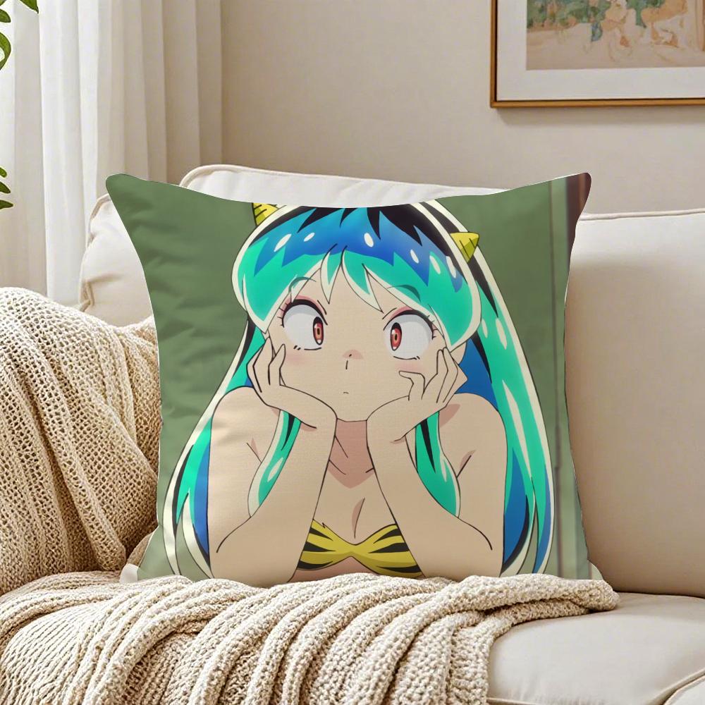 Classic Japanese Anime UUrusei Yatsura Cushion Cover Pillowcase Antidustmite living Room Sofa Decor Cushion Room