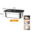 304 Stainless Steel Lunch Box With Lid Sealed Leak-Proof Bento Box Refrigerator Freezer Storage Box Outdoor Camping Lunch Box