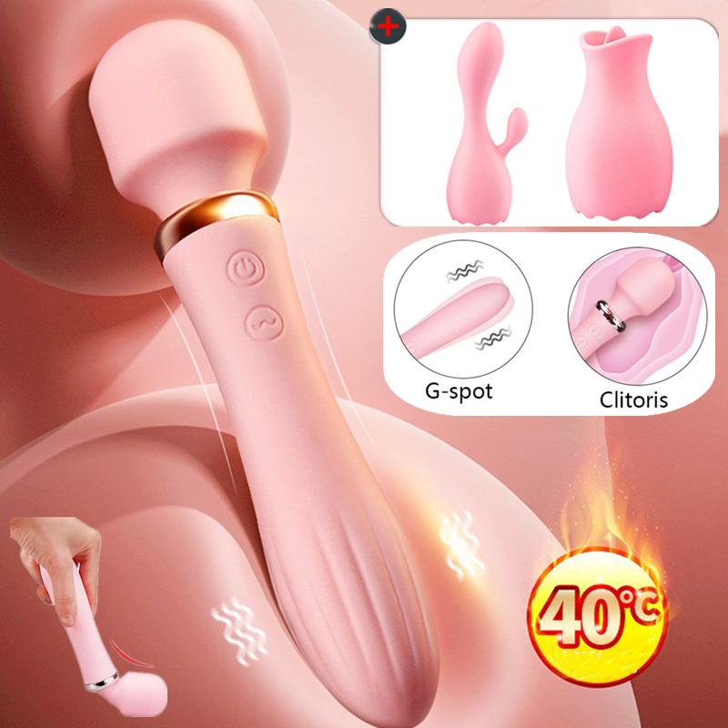 Warming and Stretching Vibrator For Women 10 Mode Clitoris Tongue Stimulator Reality Dildo Vibrators Female Sex Toys for