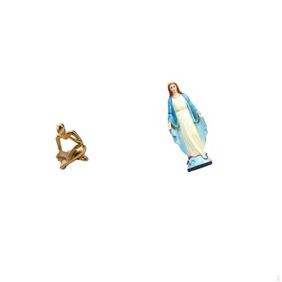 Abstract Thinker Lady of Statue Decoration for Tabletop Living Room Shelf Office Bookshelf Religious