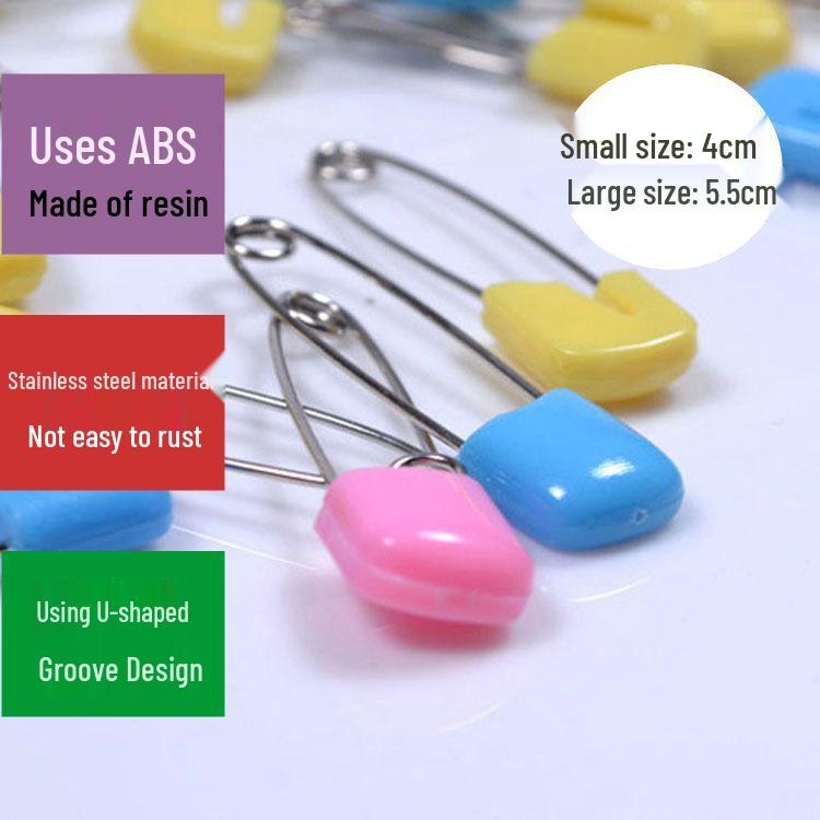 Colorful Safety Pins: 4cm & 5.5cm - Cartoon Plastic & Steel Wire