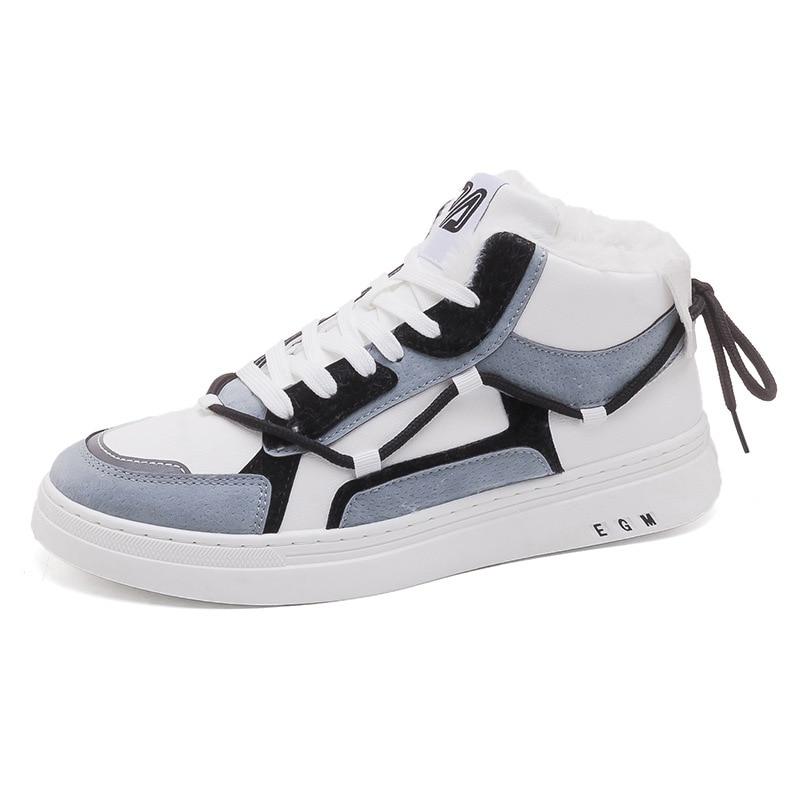 Herbst Winter Schuhe Herren High-Top Sneaker Plüsch Warm Herren Freizeitschuhe Neuheiten Mode Stiefeletten Zapatos De Hombre