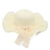 Bow Straw Hat Mesh Visor Sanya Beach Hat Women'S Thin Breathable Ins Wind Cool Hat