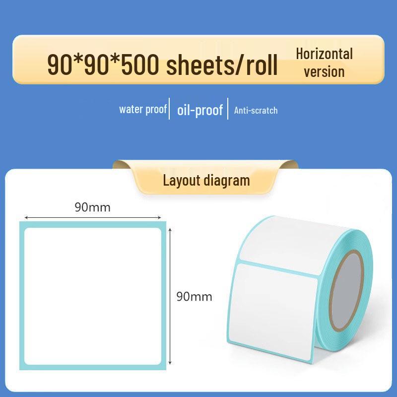 Double Row Thermal Paper Self-Adhesive Labels for QR Code & Barcode Printing, Water/Oil/Heat-Resistant, Free Shipping