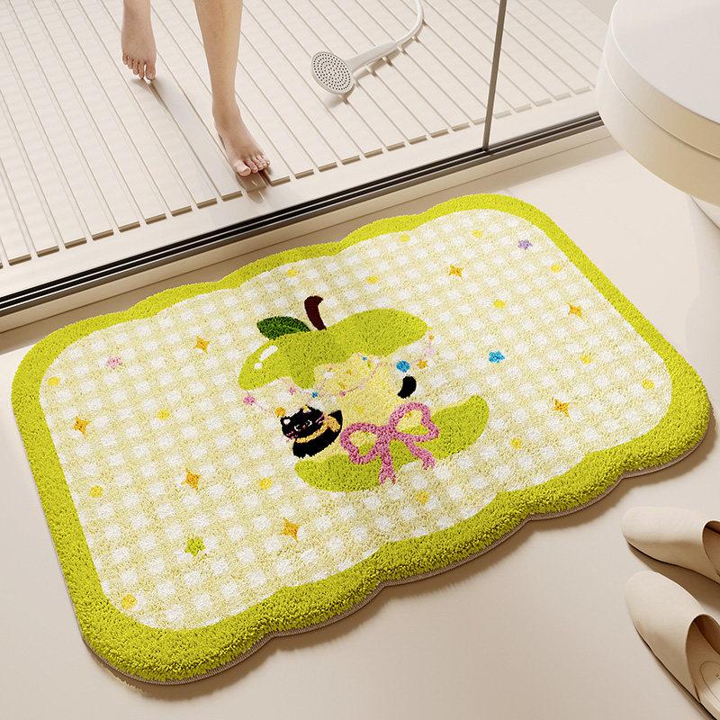 Imitation Cashmere Bathroom Floor Mat Toilet Toilet Toilet Door