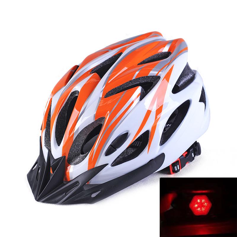 Bicycle helmet with tail lights, bicycle riding, mountain road bike helmet, integrated cycling cap
