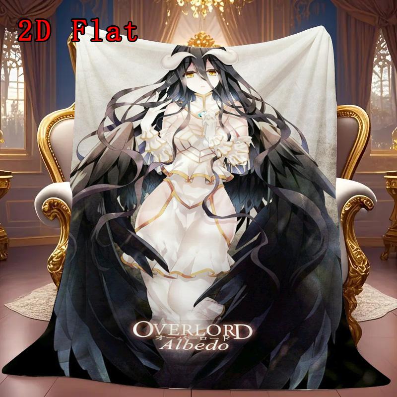 Overlord Albedo 2D Flat Pattern Flannel Blanket High Quality All Seasons Warmth and Comfort Perfect for Christmas Gifts.PMT0914226