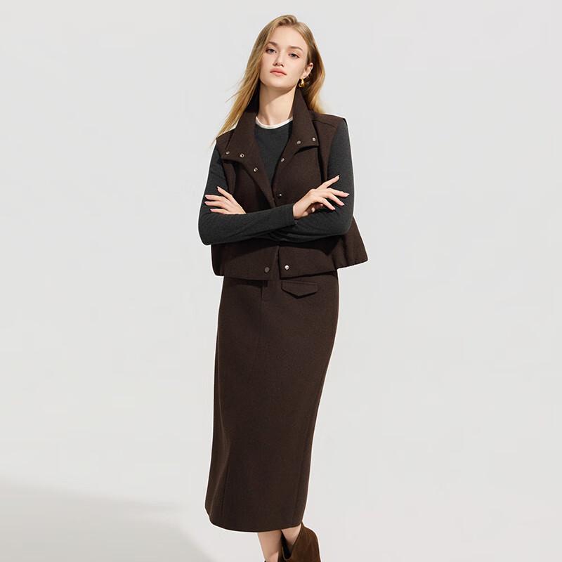 Women's Retro Vest & Midi Skirt Set