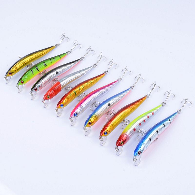 Super Long Cast Floating Minnow Bait, 9.8cm/8.2g, Bionic Plastic Lure for Mandarin Fish