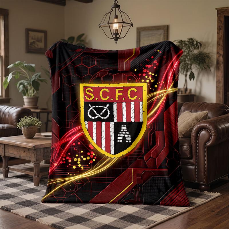 Stoke City Football Print Flannel Blanket Soft Warm Sofa Bed Throw Blanket For Home Office Bedroom
