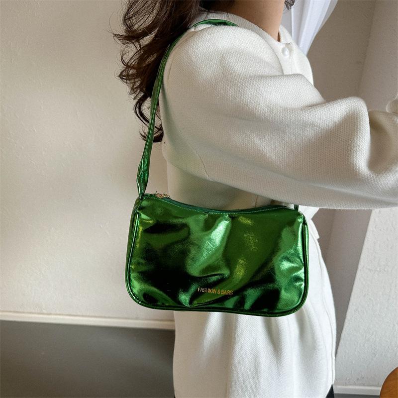 Laser Trend Candy Color Personality Foreign Simple Commuter Tote Fashion Hand-Held Armpit Small Square Women'S Bag