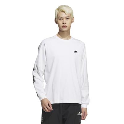 Word Long Sleeve White Size L Men's T-Shirt, (KWX96) (JG8588),