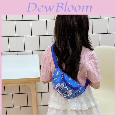 Lilo Stitch Cartoon Kids Waist Bag With Breathable Nylon For Daily Use