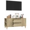 TV Stand in Sonoma Oak Finish 102 x 44.5 x 50 cm Particleboard