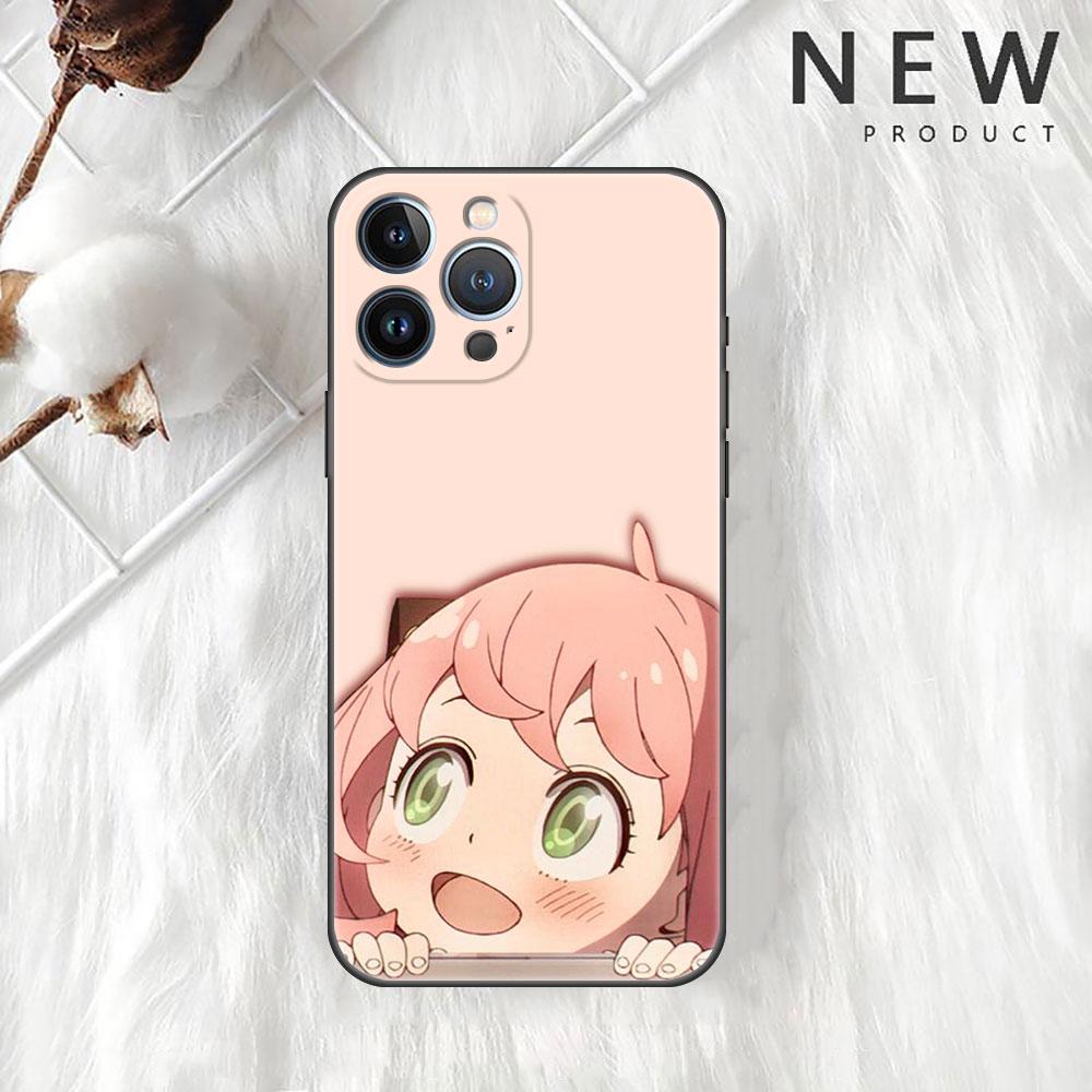 Husă Pentru Apple iPhone 11 13 12 14 Pro 7 Plus XR X XS Max 6 6S 13Pro SE 2022 Silicon Negru Telefon Funda SPY X FAMILY Anime