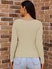 Autumn Winter Women's Cross Front Long Sleeve Elegant Knit Sweater Luxurious Relaxed-fit Slimming and Versatile Top