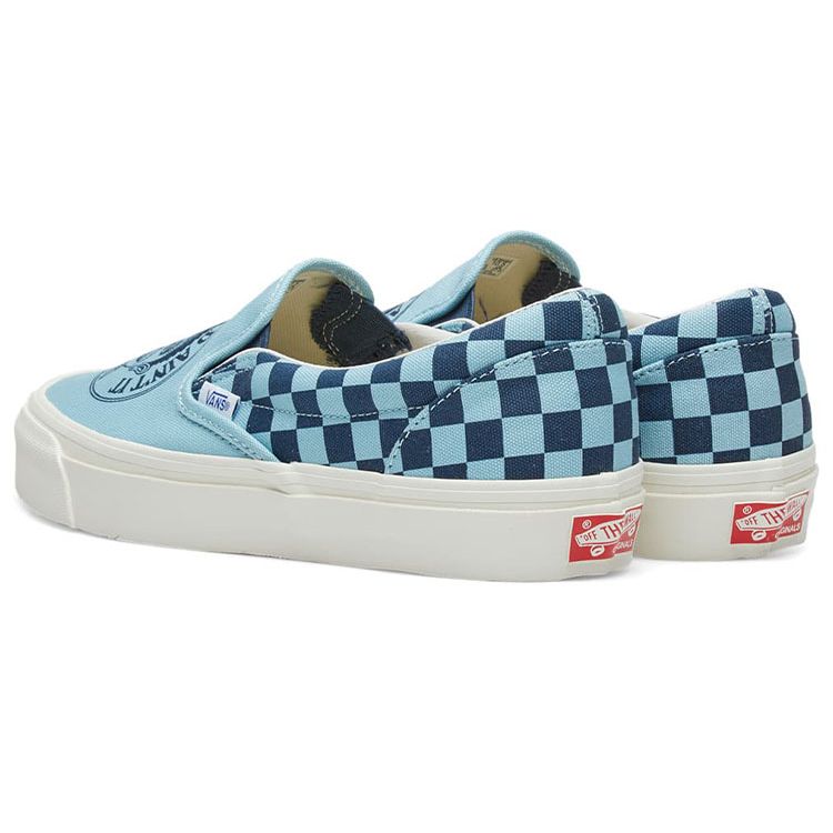 Vans John Van Hamersveld x OG Classic Slip-On Stratosphere Checkerboard Unisex Sneakers Blue Black VN000UDFQLV