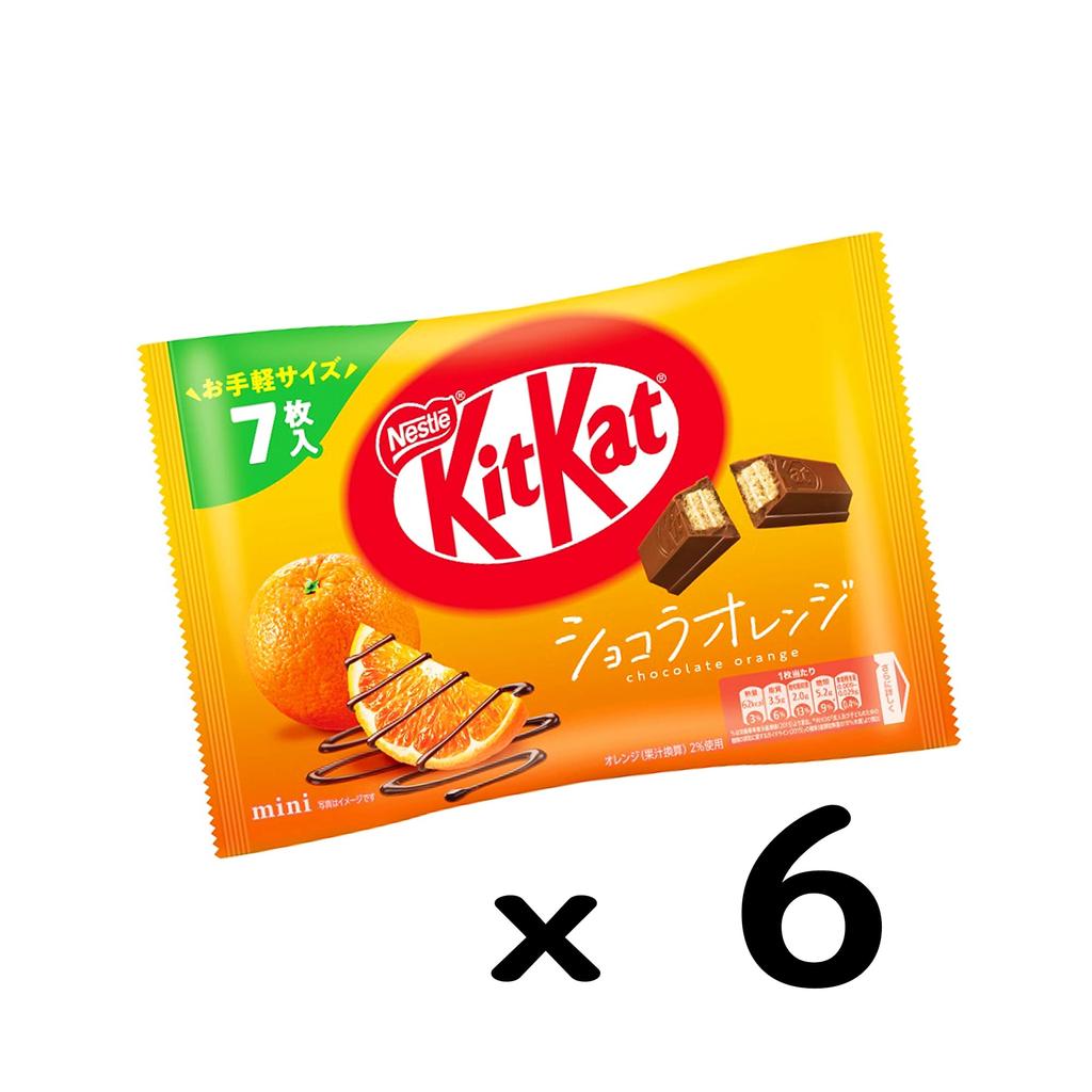 Nestle Japan KitKat Mini Sjokolade Appelsin 7 stykker x 6 poser