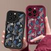 For iPhone 16 Pro 16E 15 Pro Max 14 13 12 11 Phone Case Shell Coral Turtle Pattern Anti-Fall Lens Protection Matte TPU Shockproof Soft Bumper Cover