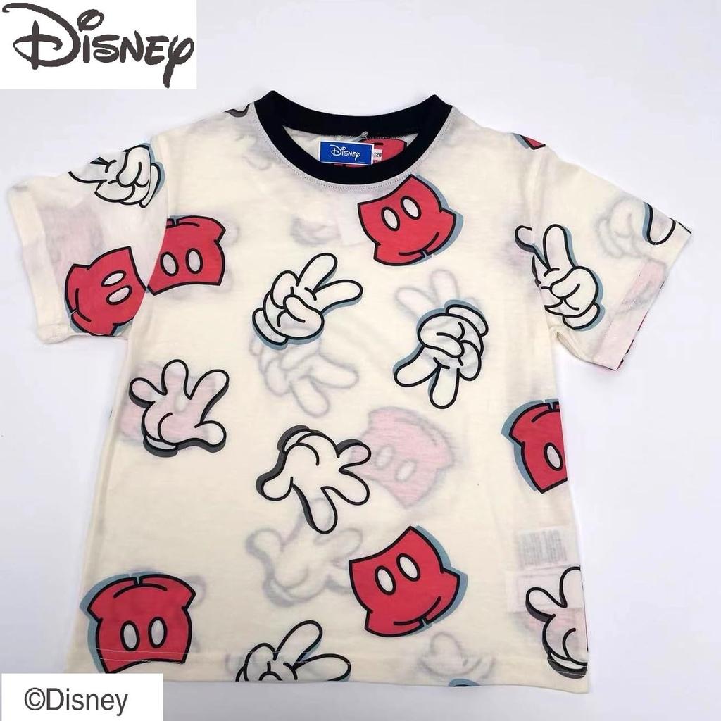 Pajama 2 Long Short [Disney] Set, Mickey, Tops, Pajamas, Kids, Children's Jersey, Sleeve, Sleeve, Off-White