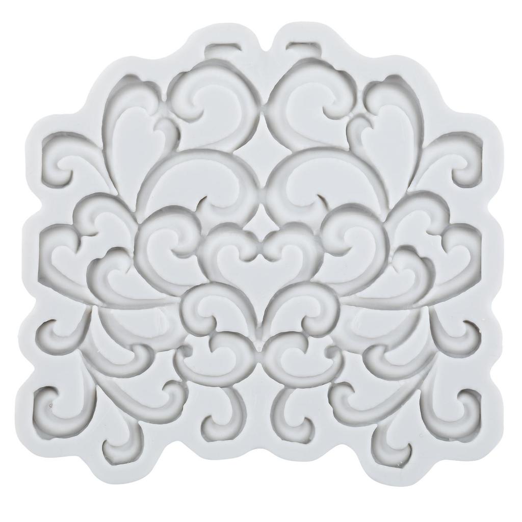 Baroque Silicone Molds Curlicues Scroll Lace Fondant Mold Cake Decorating Tools Cupcake Topper Candy Chocolate Gumpaste Mold